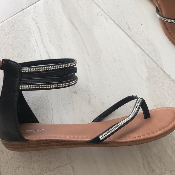 Black and Diamond Sandals - Picture 2 of 2
